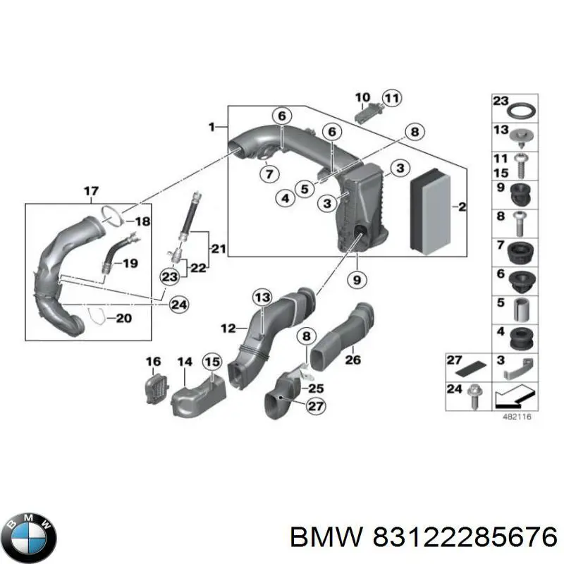 Aromatizante para o painel de instrumentos 83122285676 BMW