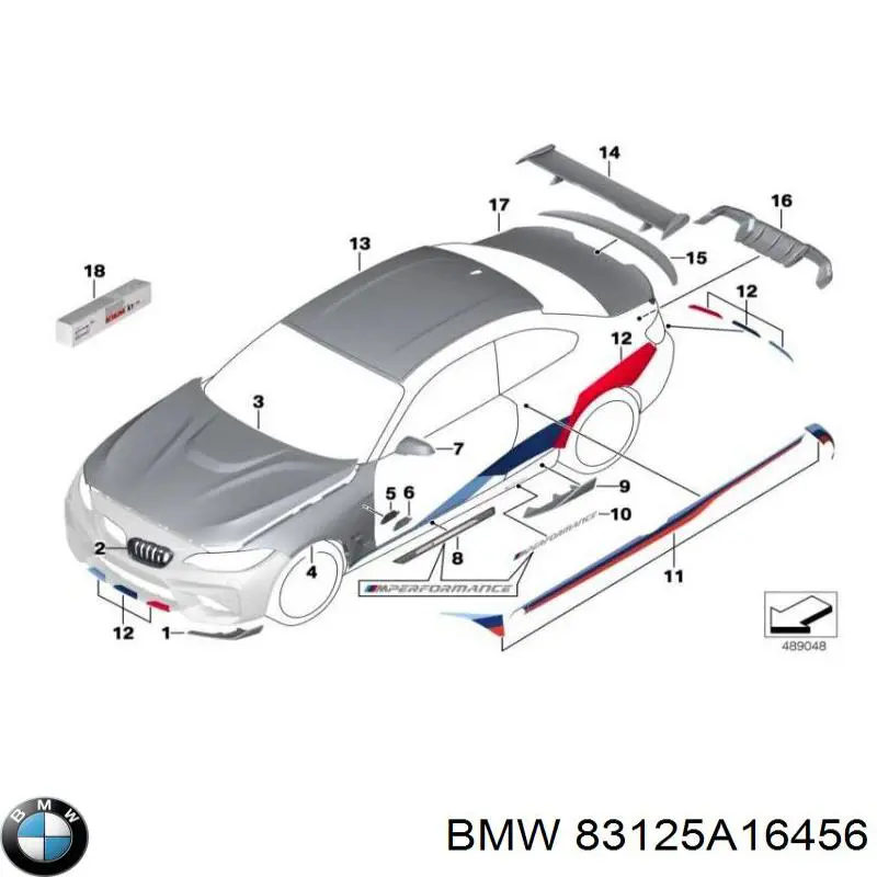 83125A16456 BMW Guardanapo