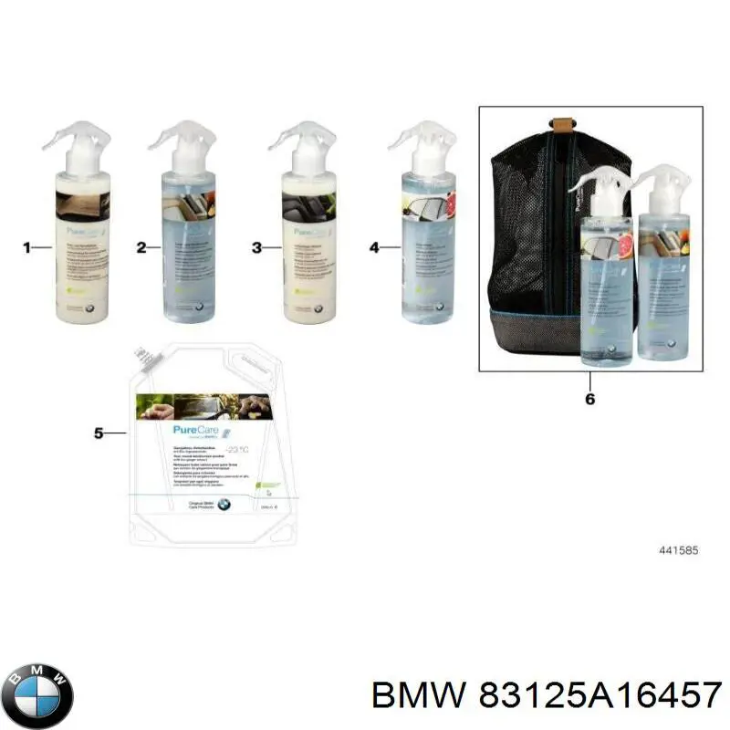 83125A16457 BMW Limpador de revestimento de couro de salão