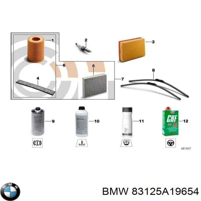 83125A19654 BMW Limpador dos vidros