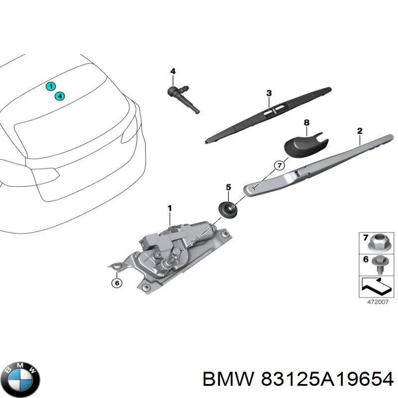 Compre 83125A19654 BMW Limpador dos vidros