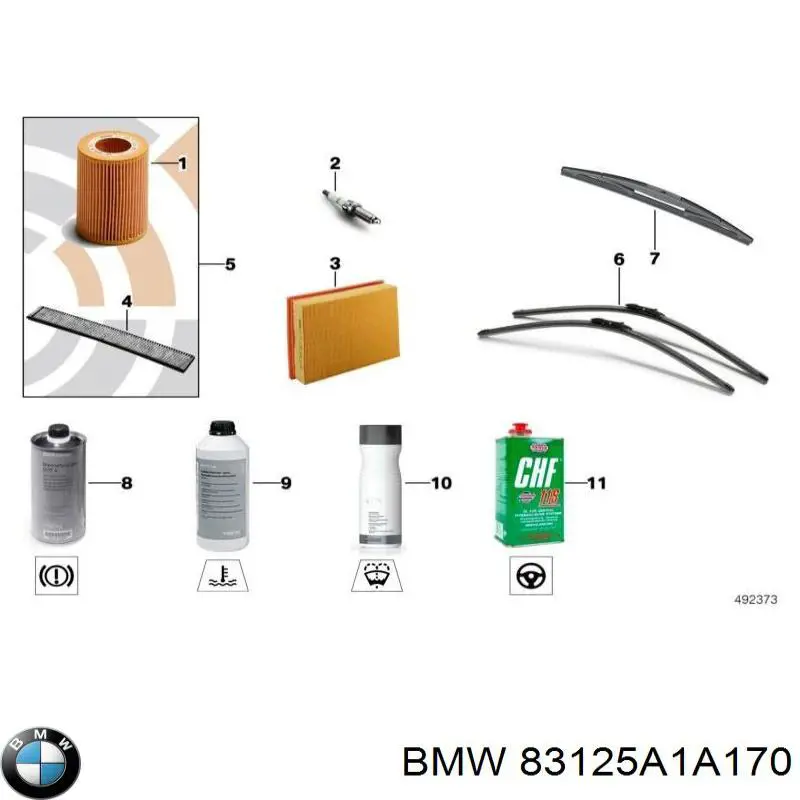 83125A1A170 BMW Limpador dos vidros