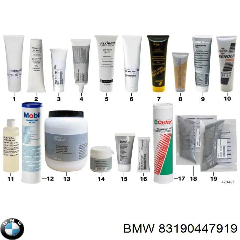 83190447919 BMW Lubrificante para os rolamentos e juntas homocinéticas