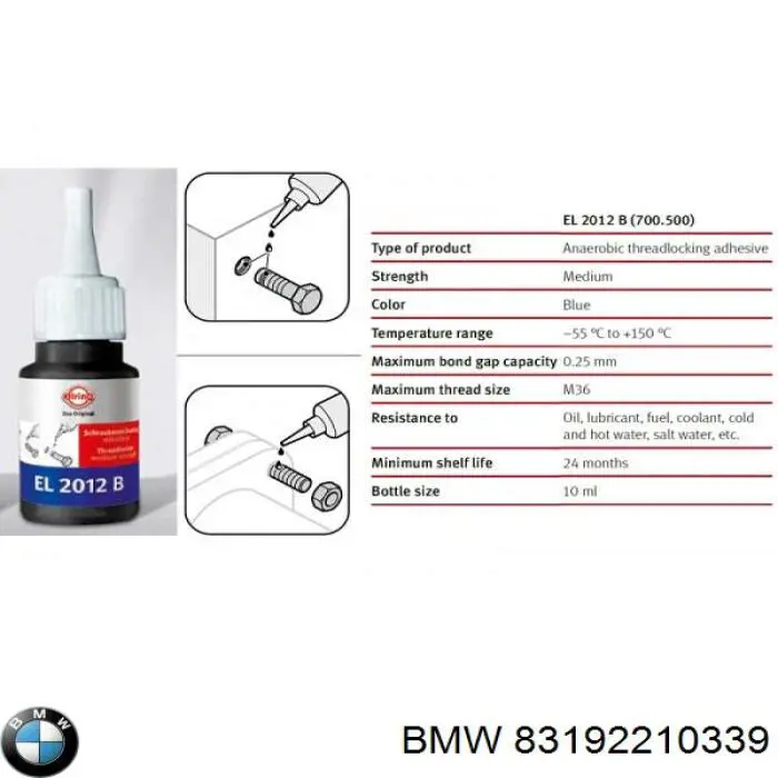83192210339 BMW Fixador anaeróbio