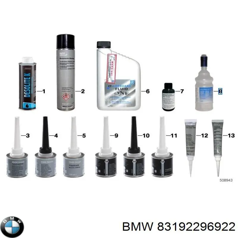 83192296922 BMW Aditivos do sistema de combustível dos motores diesel