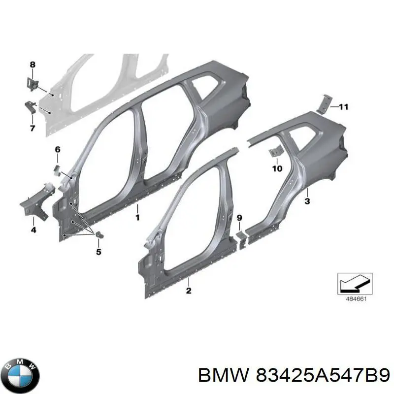Compre 83425A547B9 BMW Selante de silicone