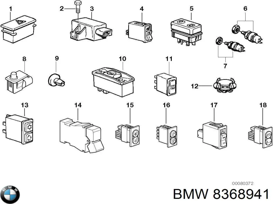  BMW 8368941 preço, a partir de 34,05 USD