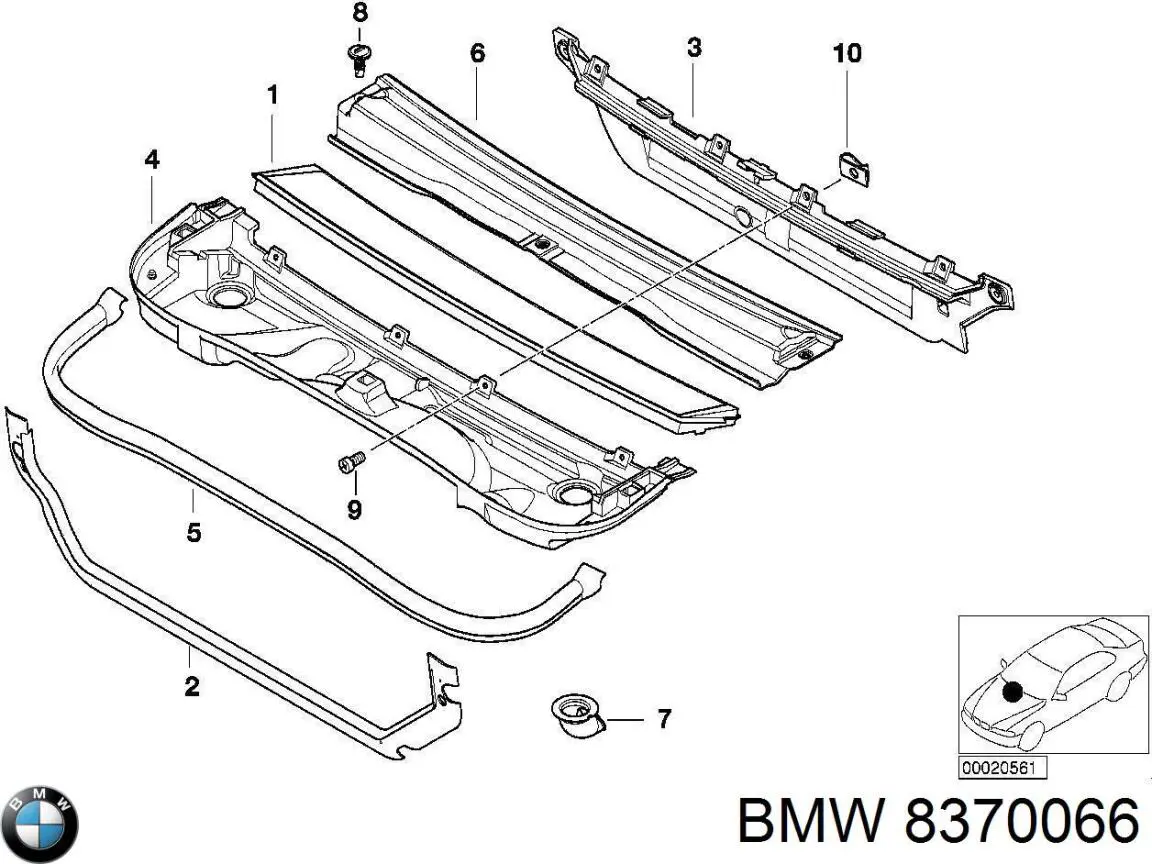  BMW 8370066 preço, a partir de 69,93 USD