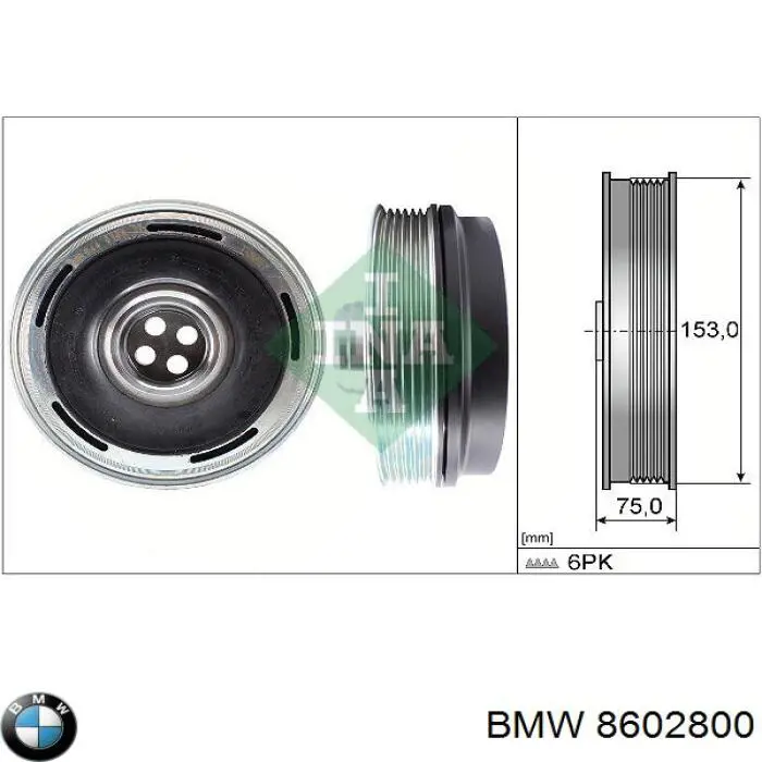 Polia de cambota BMW 8602800 preço, a partir de 198,32 USD