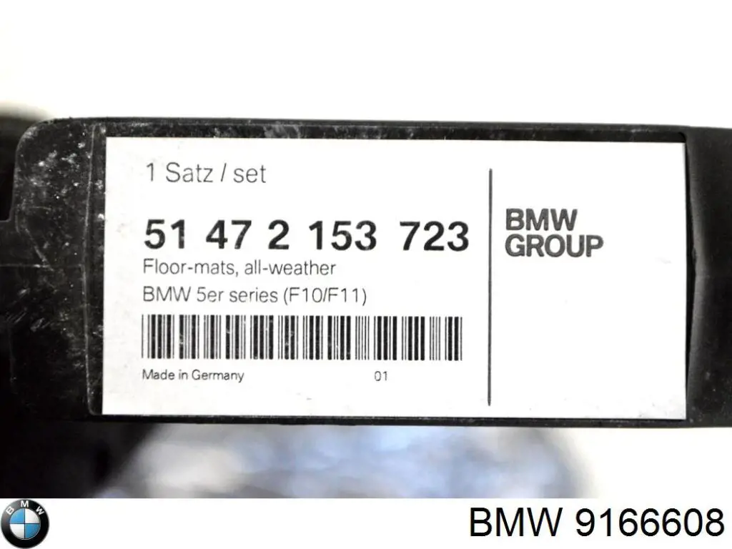 Kit de fixação de tapetes de salão 9166608 BMW