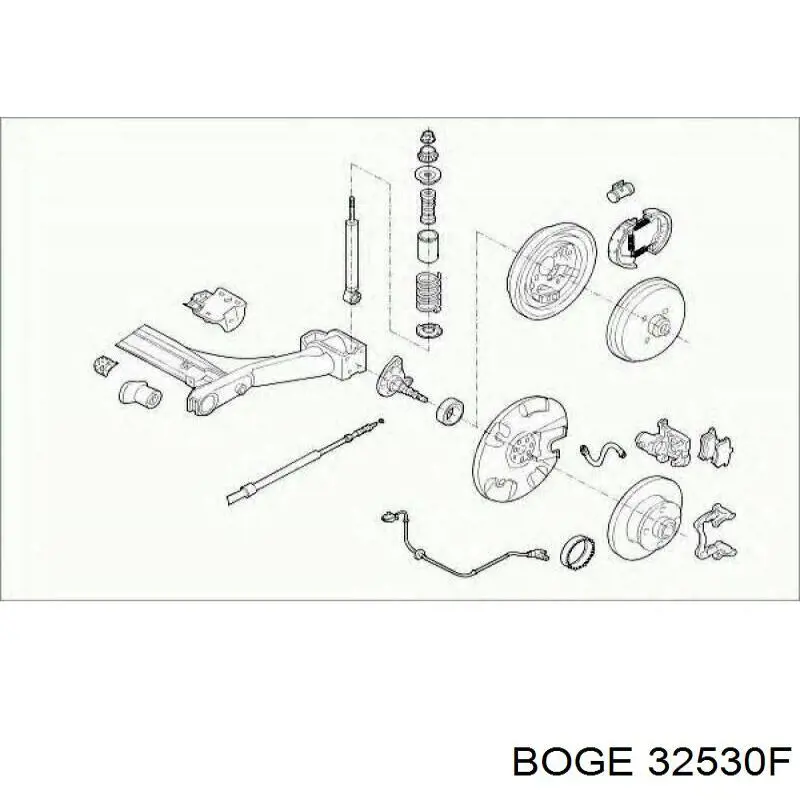 Amortecedor traseiro 32530F Boge