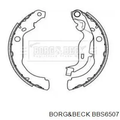 Sapatas do freio traseiras de tambor Borg&beck BBS6507 preço, a partir de 33,64 USD