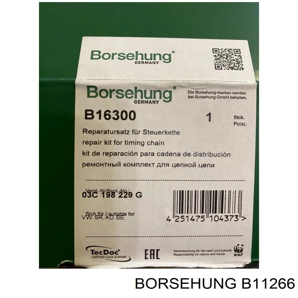 B11266 Borsehung Ventilador elétrico de esfriamento montado (motor + roda de aletas) esquerdo