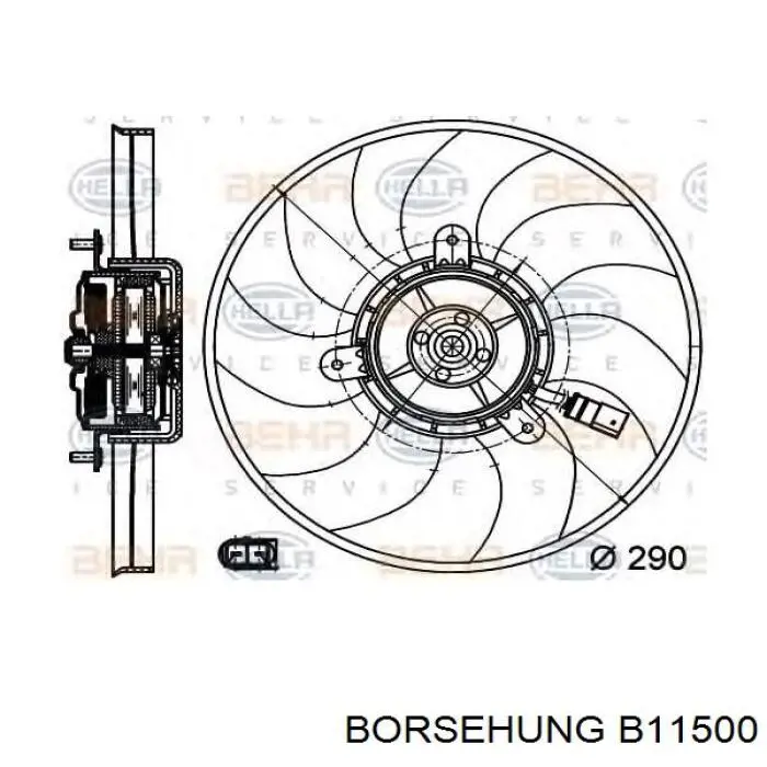 Compre B11500 Borsehung Ventilador elétrico de esfriamento montado (motor + roda de aletas) direito