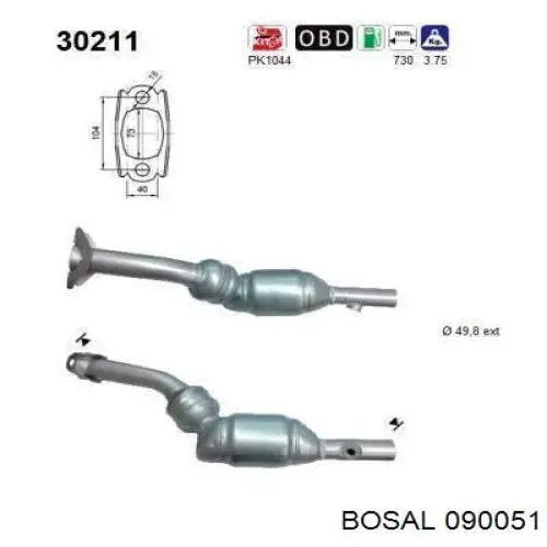 Convertidor - catalisador Maxgear 276098 preço, a partir de 254,80 USD
