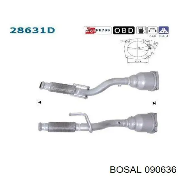 Convertidor - catalisador Asso 360101 preço, a partir de 412,18 USD