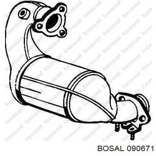 Convertidor - catalisador Bosal 090671 preço, a partir de 330,40 USD
