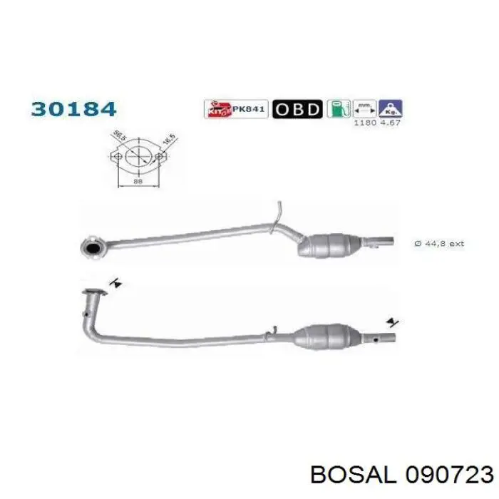 Compre 090723 Bosal Tubo de admissão dianteiro (calças) do silenciador