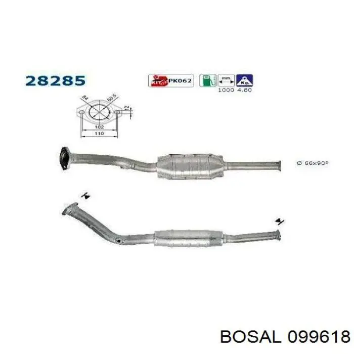 Compre 1609164180 Peugeot/Citroen Convertidor - catalisador