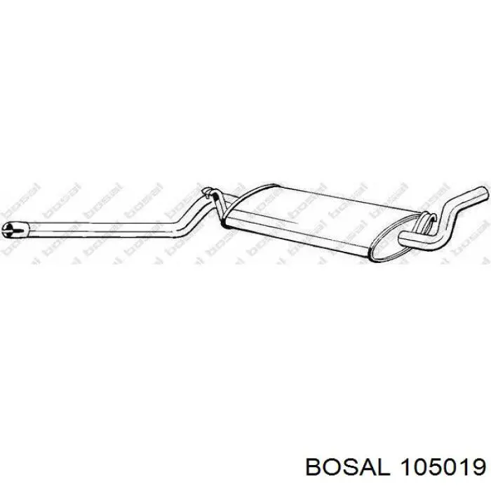 105019 Bosal Silenciador, parte central