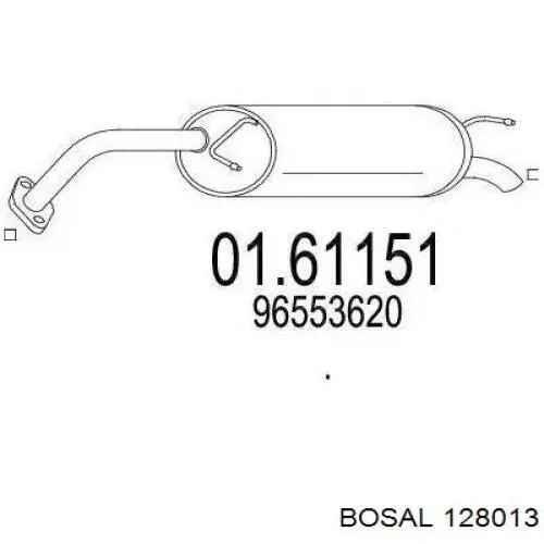 Compre 96460432 General Motors Silenciador, parte traseira