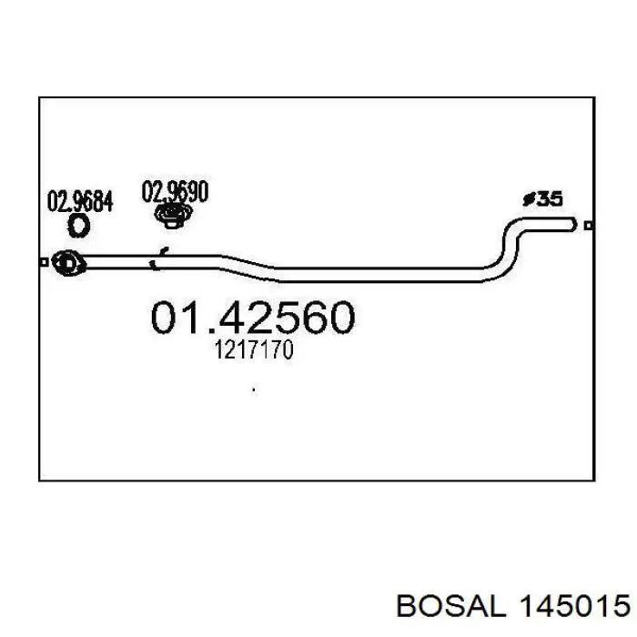 Compre 145015 Bosal Silenciador, parte central