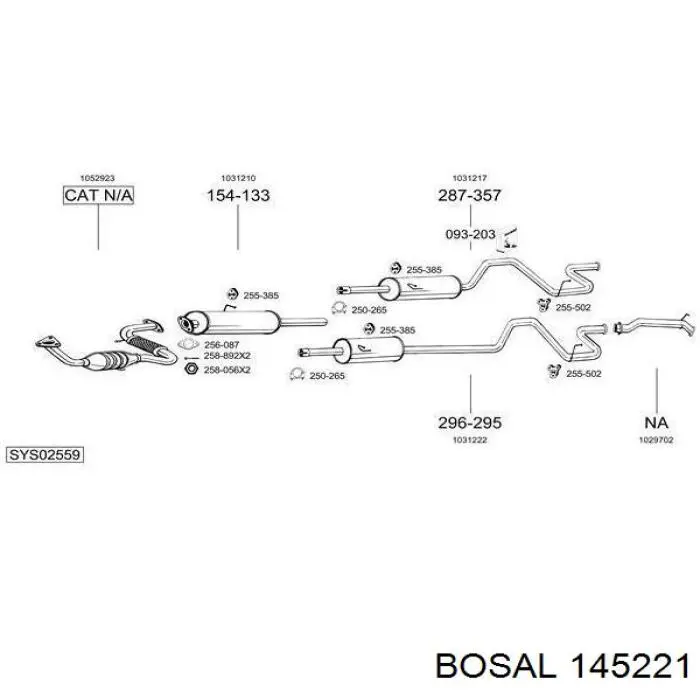 Compre 145221 Bosal Silenciador, parte traseira