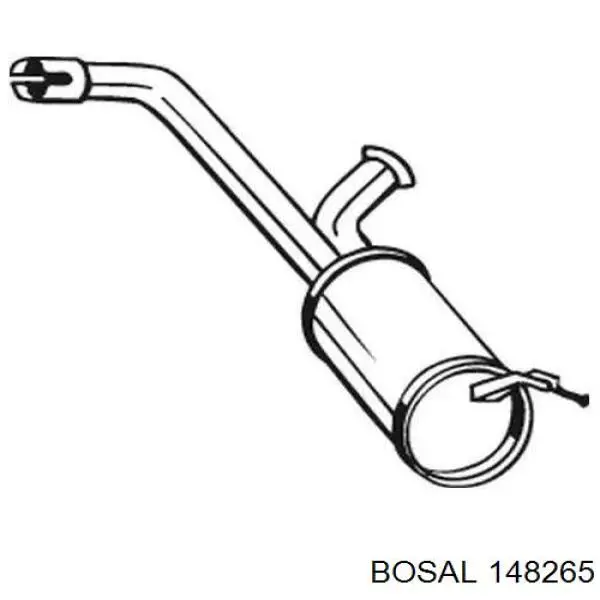 Silenciador, parte traseira Bosal 148265 preço, a partir de 87,27 USD