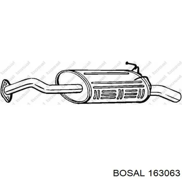 Silenciador, parte traseira Bosal 163063 preço, a partir de 124,48 USD