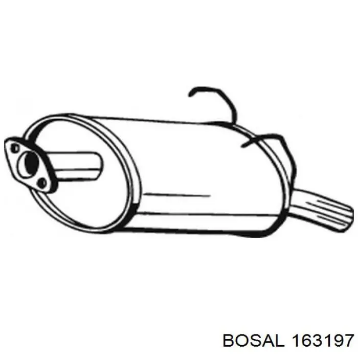 Silenciador, parte traseira Bosal 163197 preço, a partir de 84,06 USD