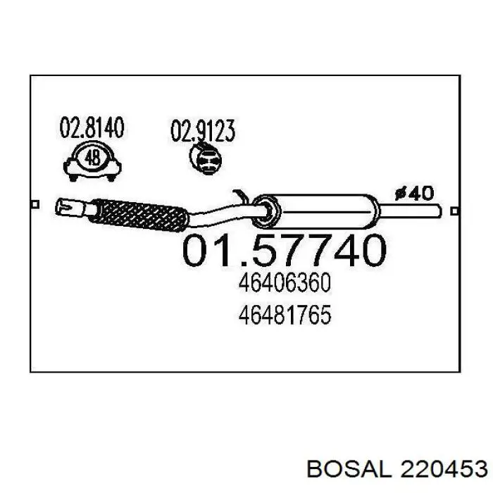 ED24106 Edex Silenciador, parte traseira