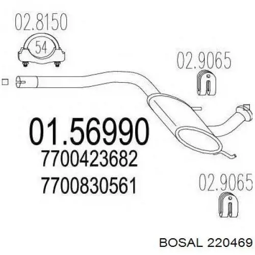 Compre 1K5253609D VAG Silenciador, parte traseira
