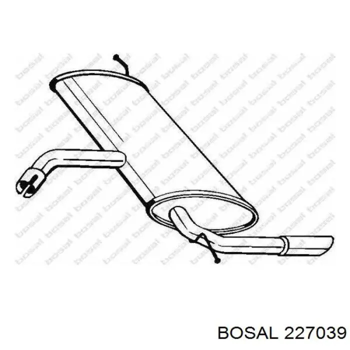 Silenciador, parte traseira Bosal 227039 preço, a partir de 111,59 USD