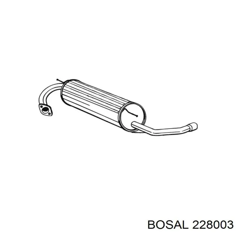 Silenciador, parte traseira Bosal 228003 preço, a partir de 117,42 USD
