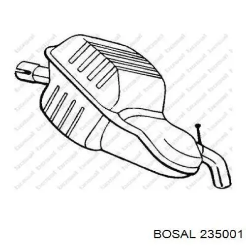 Silenciador, parte traseira Ford 2148514 preço, a partir de 190,46 USD