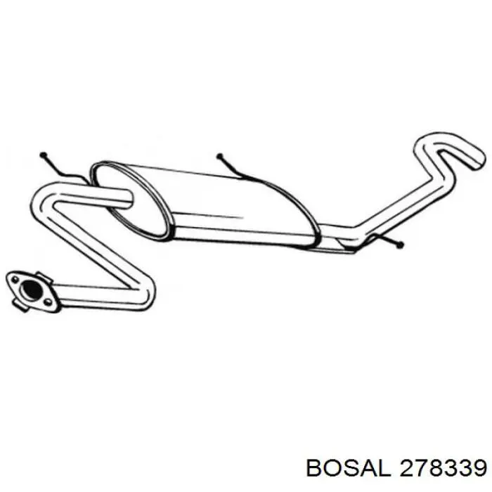Silenciador, parte traseira Bosal 278339 preço, a partir de 80,21 USD