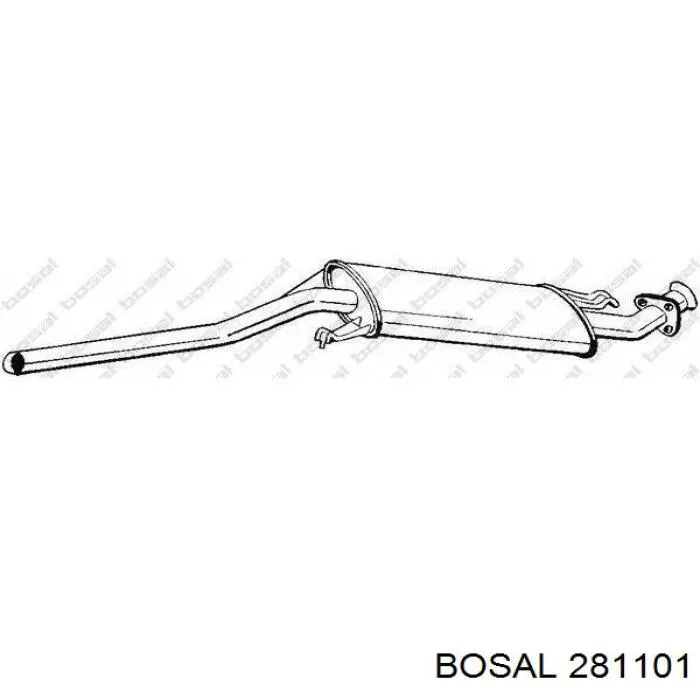Compre 281101 Bosal Silenciador, parte central