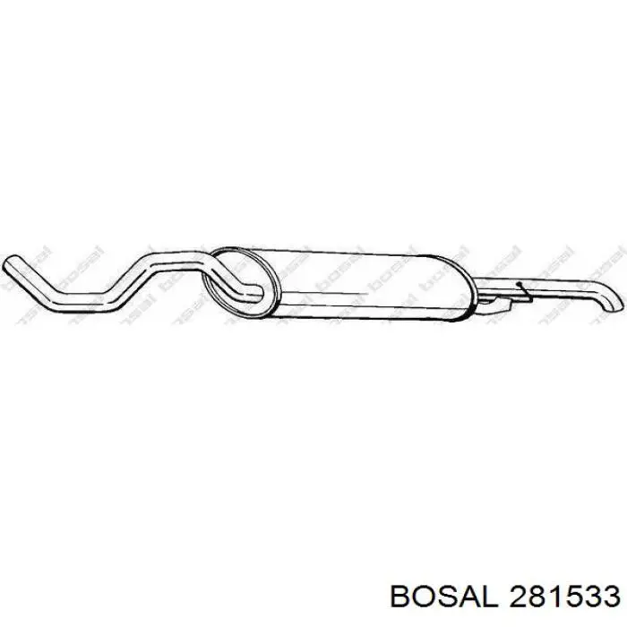 Silenciador, parte traseira Bosal 281533 preço, a partir de 101,61 USD