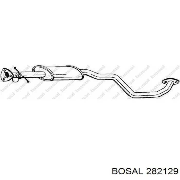 Silenciador, parte central Bosal 282129 preço, a partir de 85,73 USD