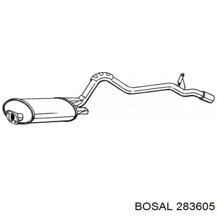 Silenciador, parte central Bosal 283605 preço, a partir de 155,18 USD