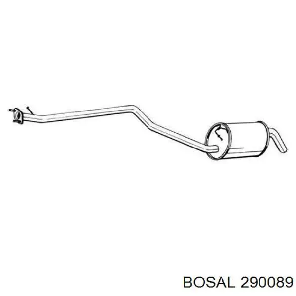 Silenciador, parte central Bosal 290089 preço, a partir de 110,57 USD