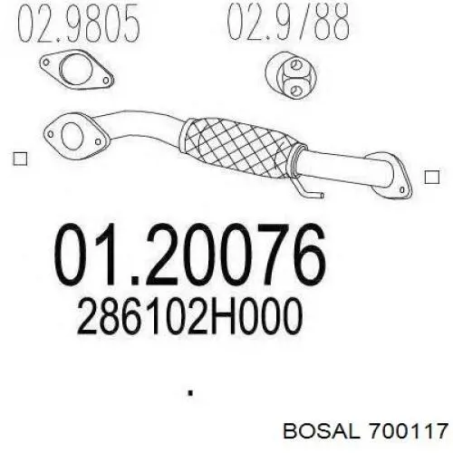 Compre 286102R100 Hyundai/Kia Tubo de admissão dianteiro (calças) do silenciador