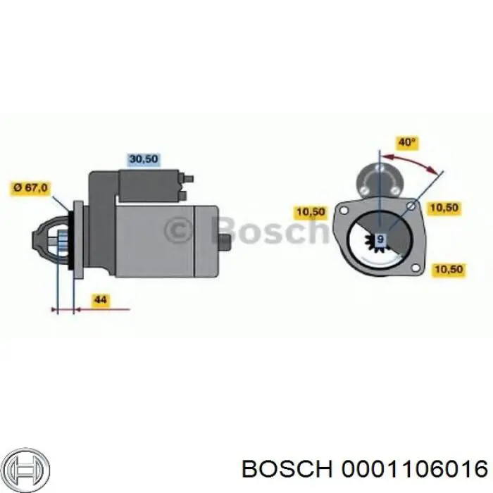 0001106016 Bosch Motor de arranco