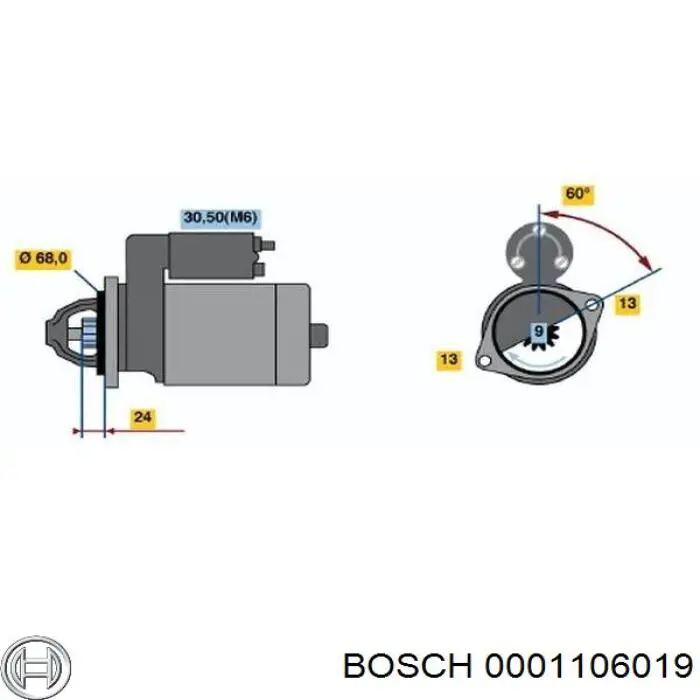 Compre 0001106019 Bosch Motor de arranco