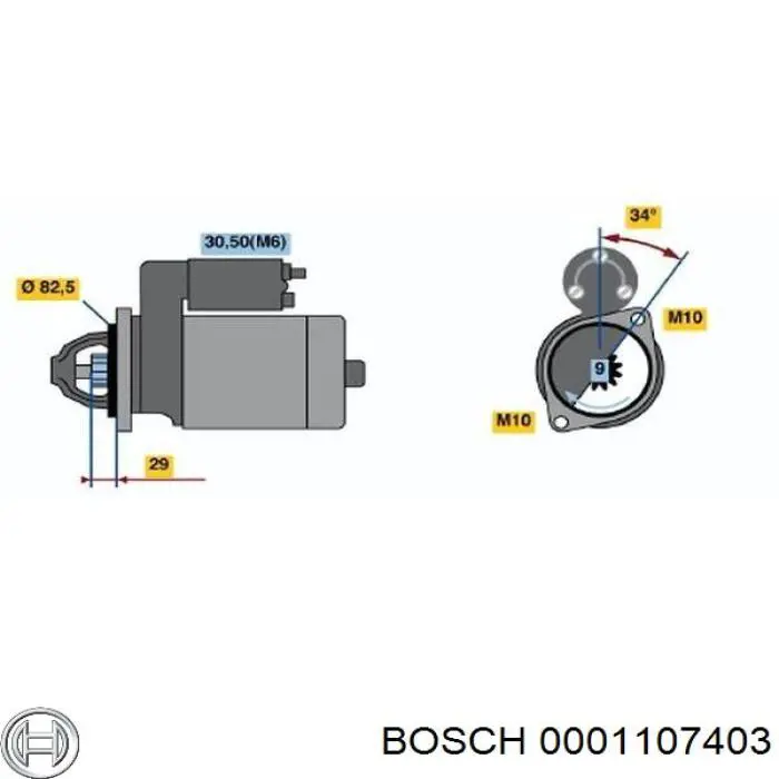 0001107403 Bosch Motor de arranco