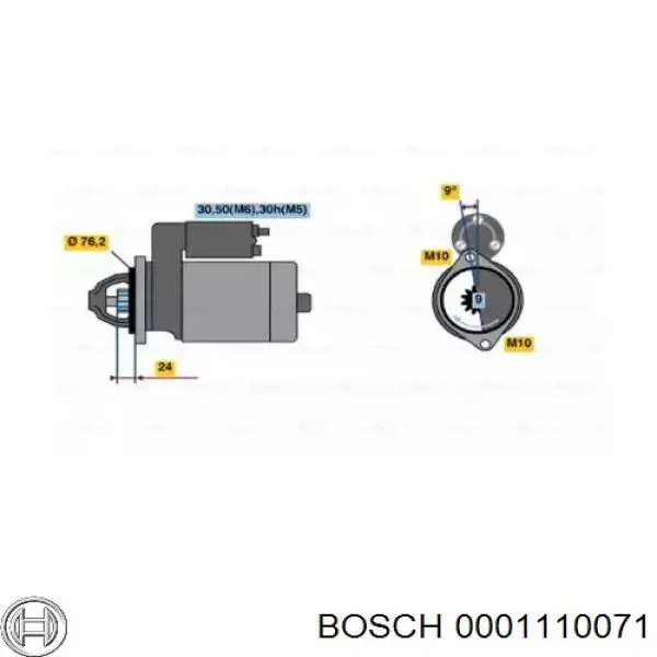 0001110071 Bosch Motor de arranco