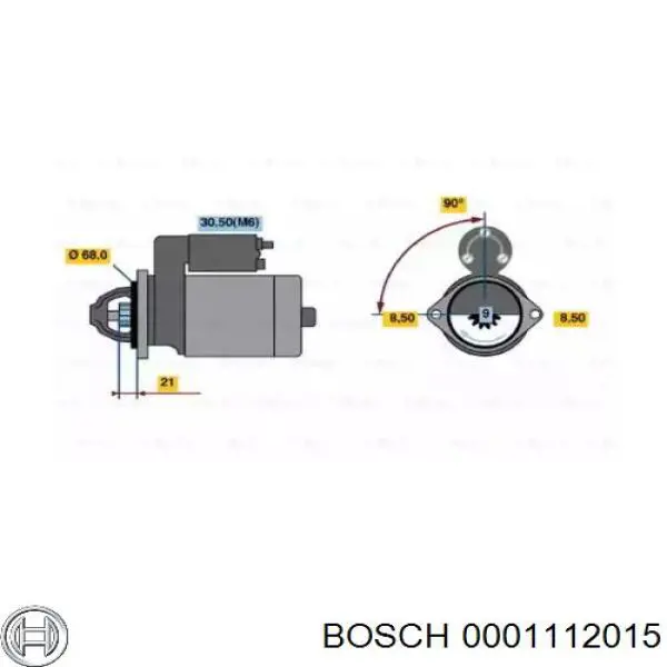 0001112015 Bosch Motor de arranco