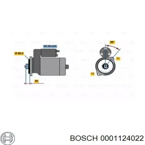 0001124022 Bosch Motor de arranco
