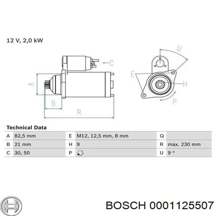 Compre 0001125507 Bosch Motor de arranco
