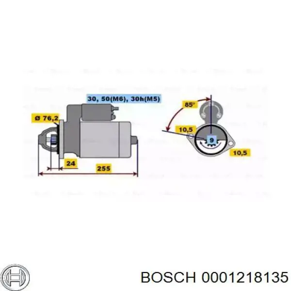 0001218135 Bosch Motor de arranco